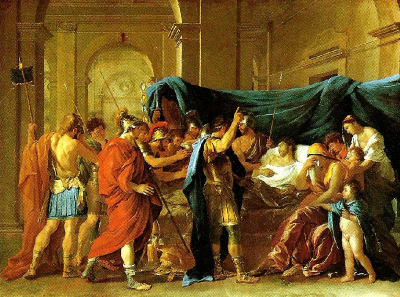 Nicolas Poussin la mort de germanicus Spain oil painting art